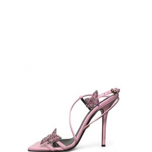 Versace Dua Lipa Butterfly Napa Leather Heels